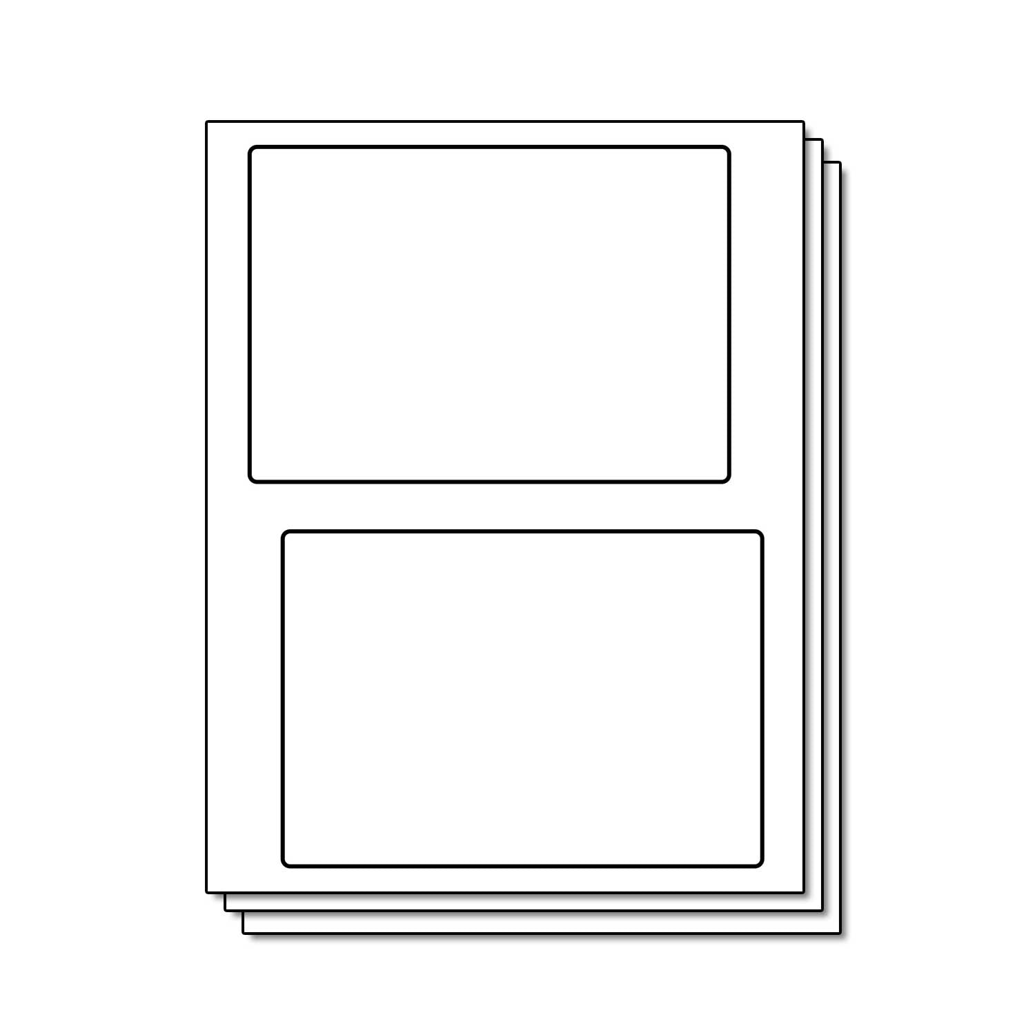 Click Label Template 2UP | 6.78 x 4.75 inch Blank USPS Click-N-Ship without Receipt Labels ...