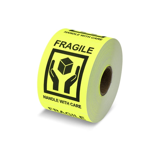 2 x 3 inch | Shipping & Handling: Fragile Stickers - Handle with Care Stickers