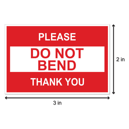 3 x 2 inch | Shipping & Handling: Please, Do Not Bend Stickers