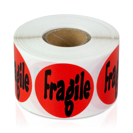 1.5 inch | Shipping & Handling: Fragile Stickers