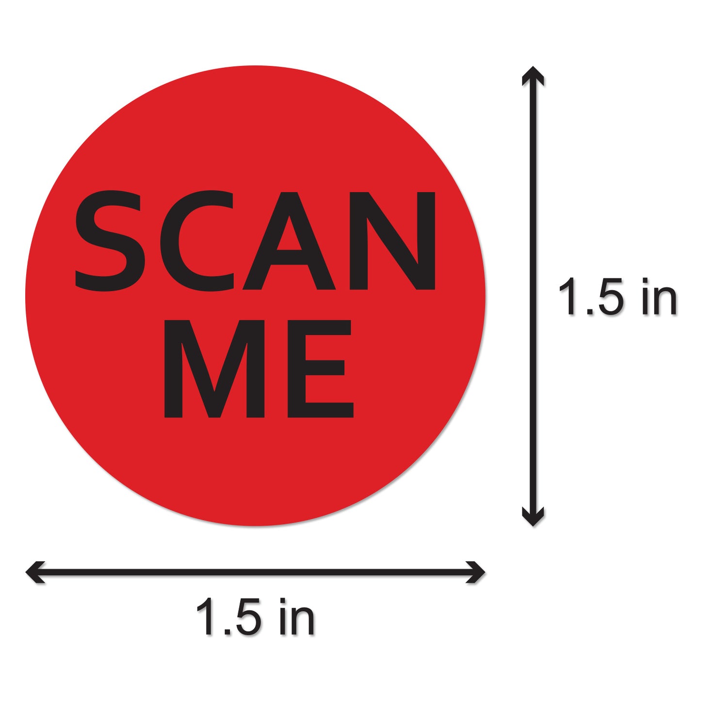1.5 inch | Shipping & Handling: Scan Me Stickers