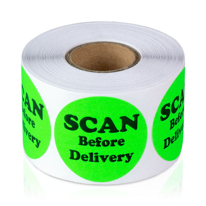 1.5 inch | Scan Before Delivery Stickers