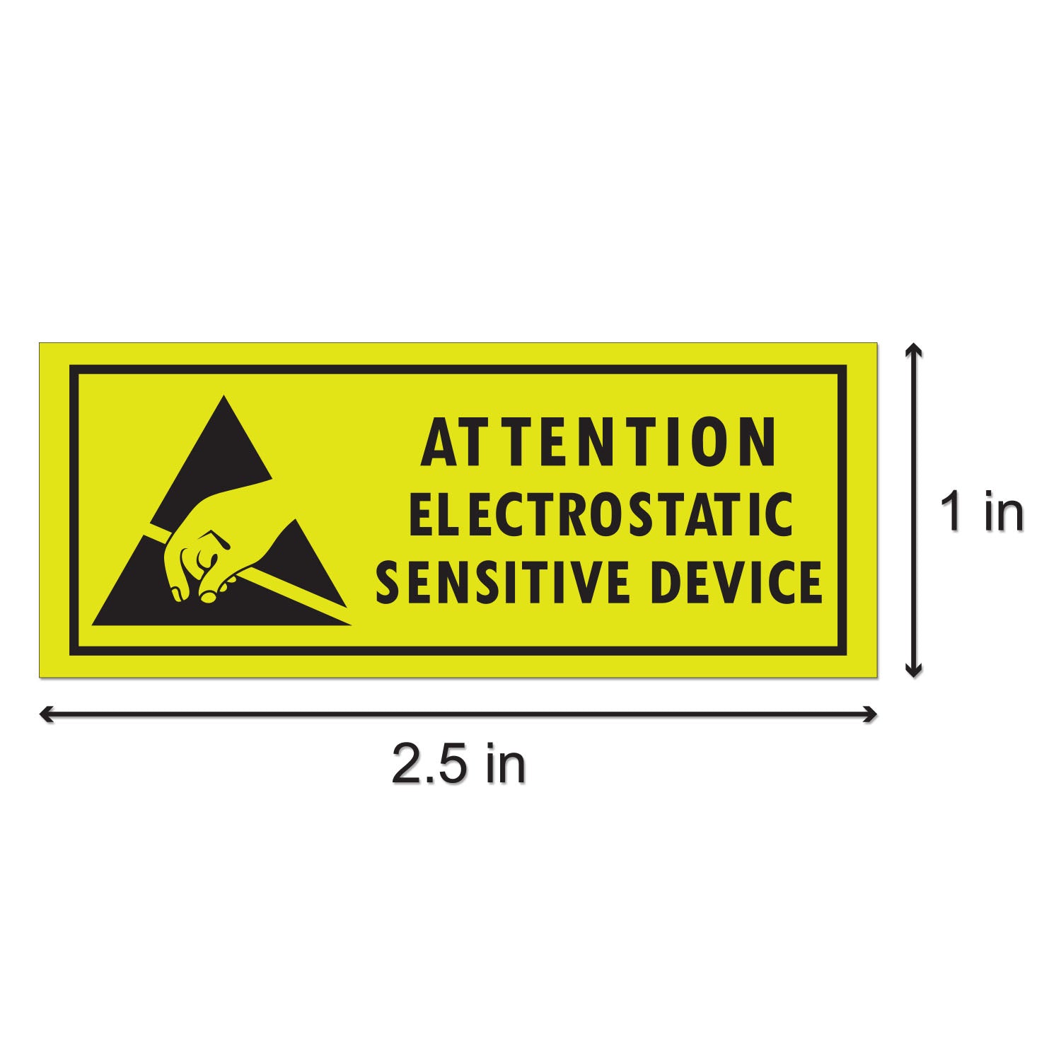 2.5 x 1 inch | Electrostatic Sensitive Devices Stickers – OfficeSmartLabels