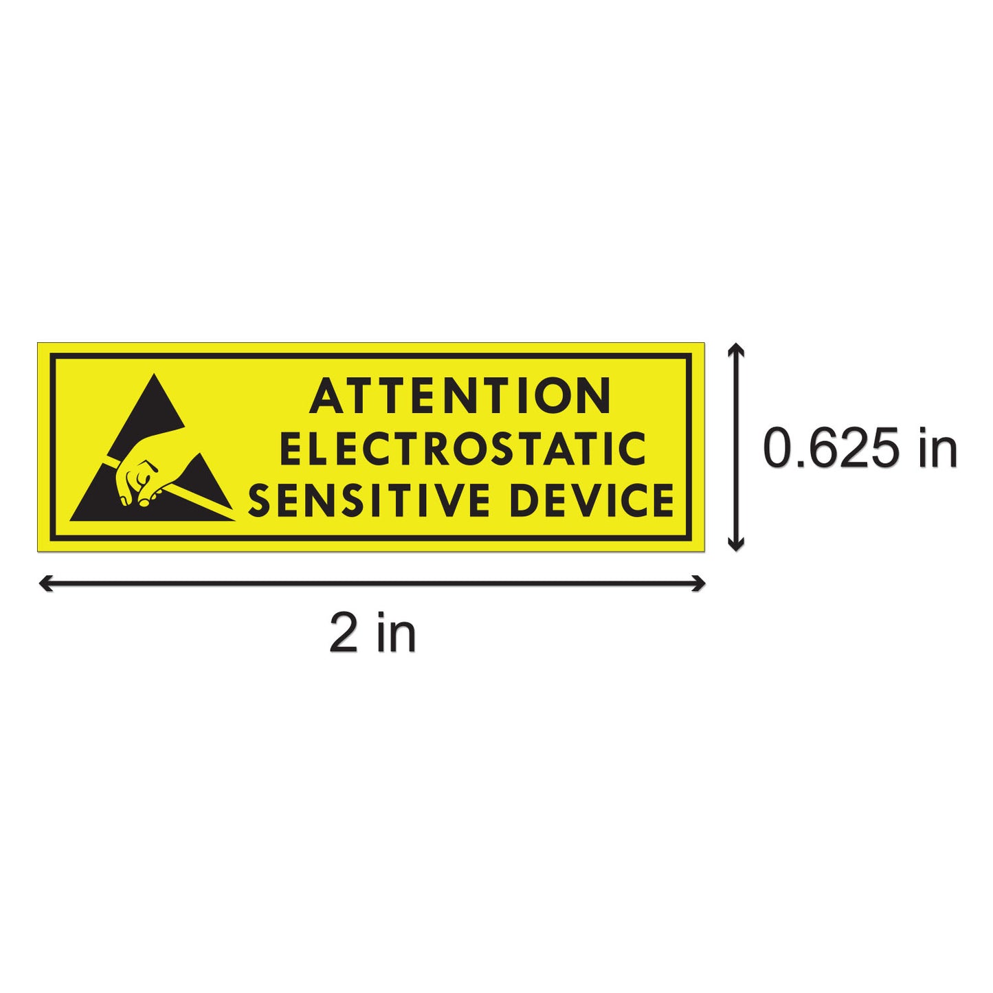 2 x 5/8 inch | Electrostatic Sensitive Devices Stickers