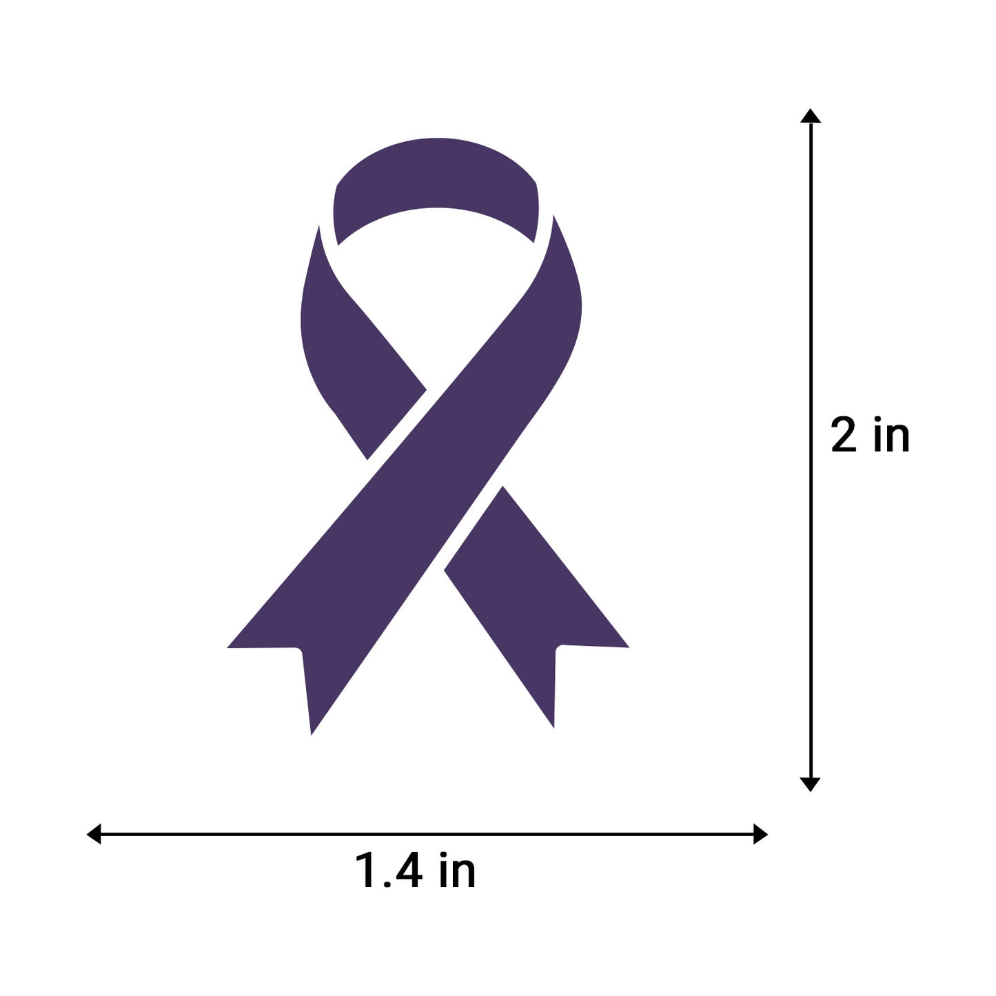 2.2 x 1.6 inch | Awareness: Epilepsy & Lupus Awareness Ribbon Stickers