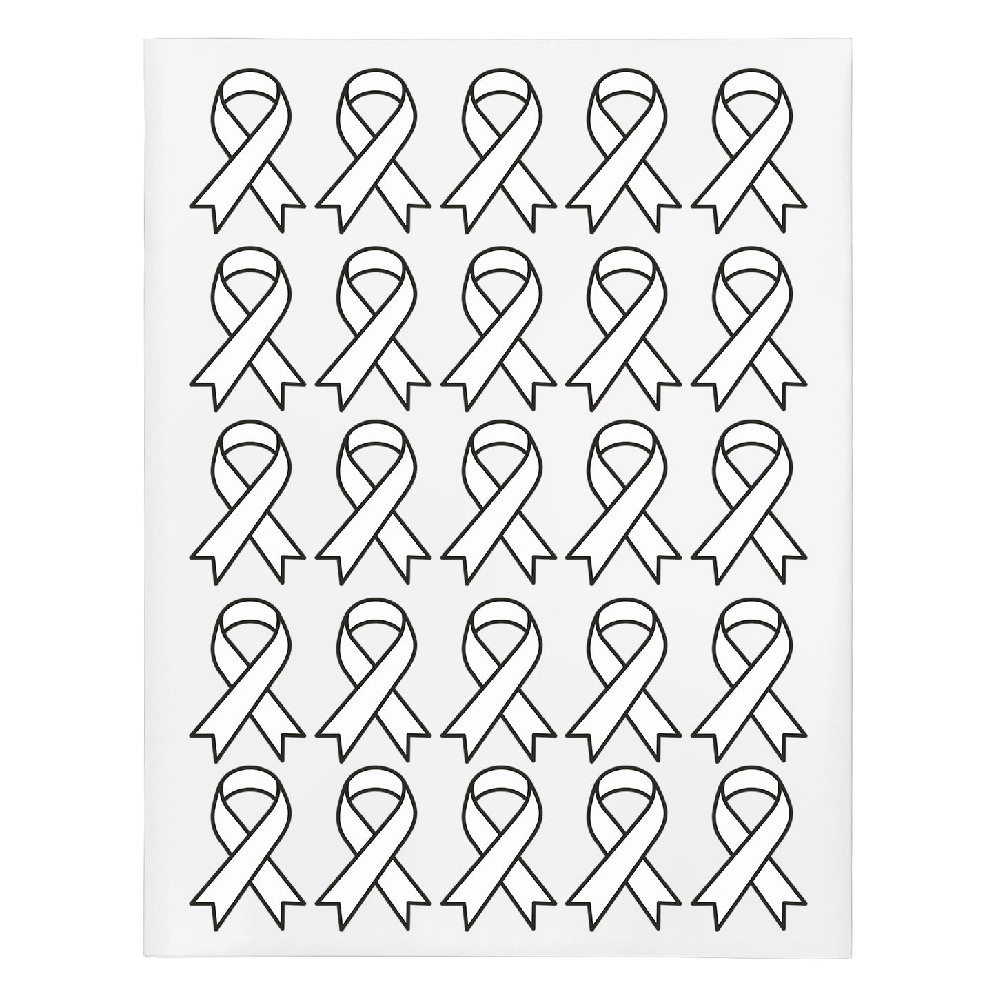 2.2 x 1.6 inch | Awareness: Lung Disease & Violence Against Women Awareness Ribbon Stickers