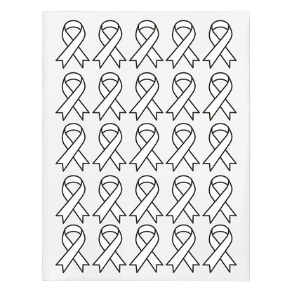 2.2 x 1.6 inch | Awareness: Lung Disease & Violence Against Women Awareness Ribbon Stickers