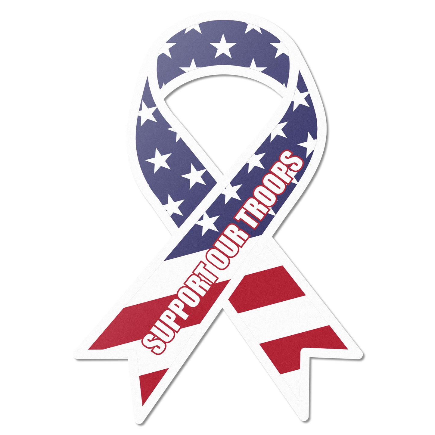 2.2 x 1.6 inch | Awareness: Support the Troops Awareness Ribbon Stickers