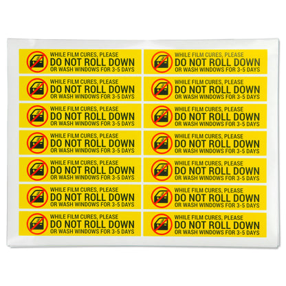 5 x 1 inch | Caution & Warning: Do Not Roll Down Window Stickers