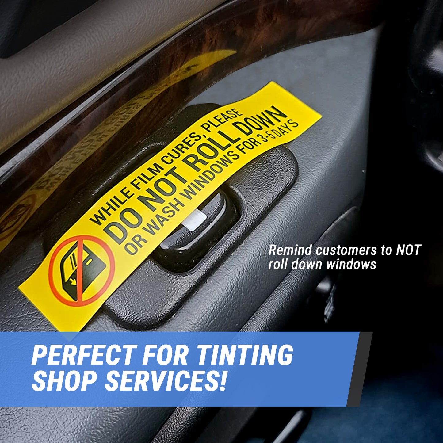 5 x 1 inch | Caution & Warning: Do Not Roll Down Window Stickers ...