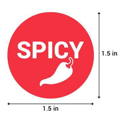 1.5 inch | Food Labeling: Spicy Stickers / Spicy Food Labels