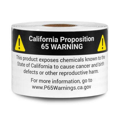 4 x 2 inch | Warning & Caution: California Proposition 65 Warning Stickers