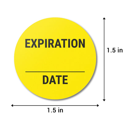 1.5 inch | Food Storage: Expiration Date Stickers with Write-in Area