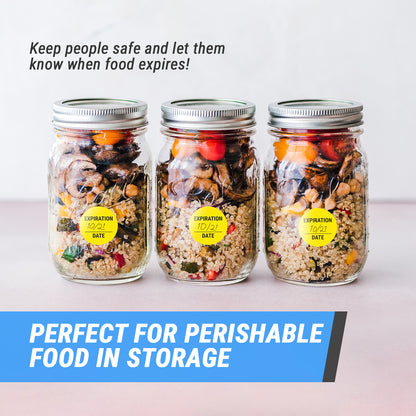 1.5 inch | Food Storage: Expiration Date Stickers with Write-in Area