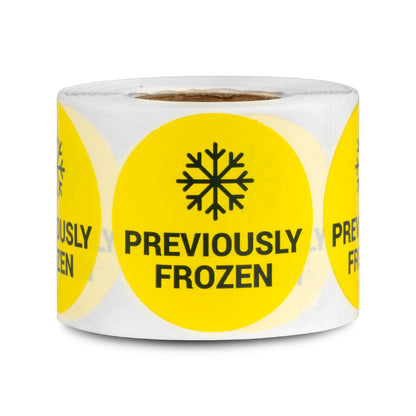 1.5 inch | Food Labeling: Previously Frozen Stickers