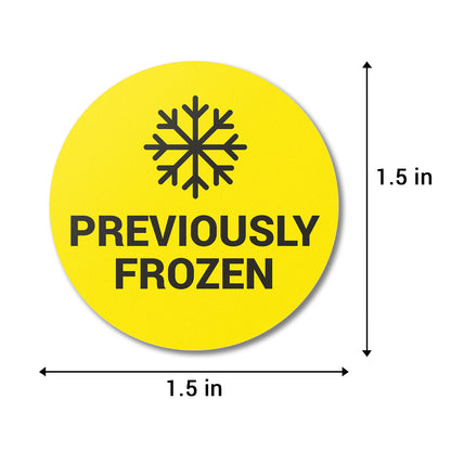 1.5 inch | Food Labeling: Previously Frozen Stickers