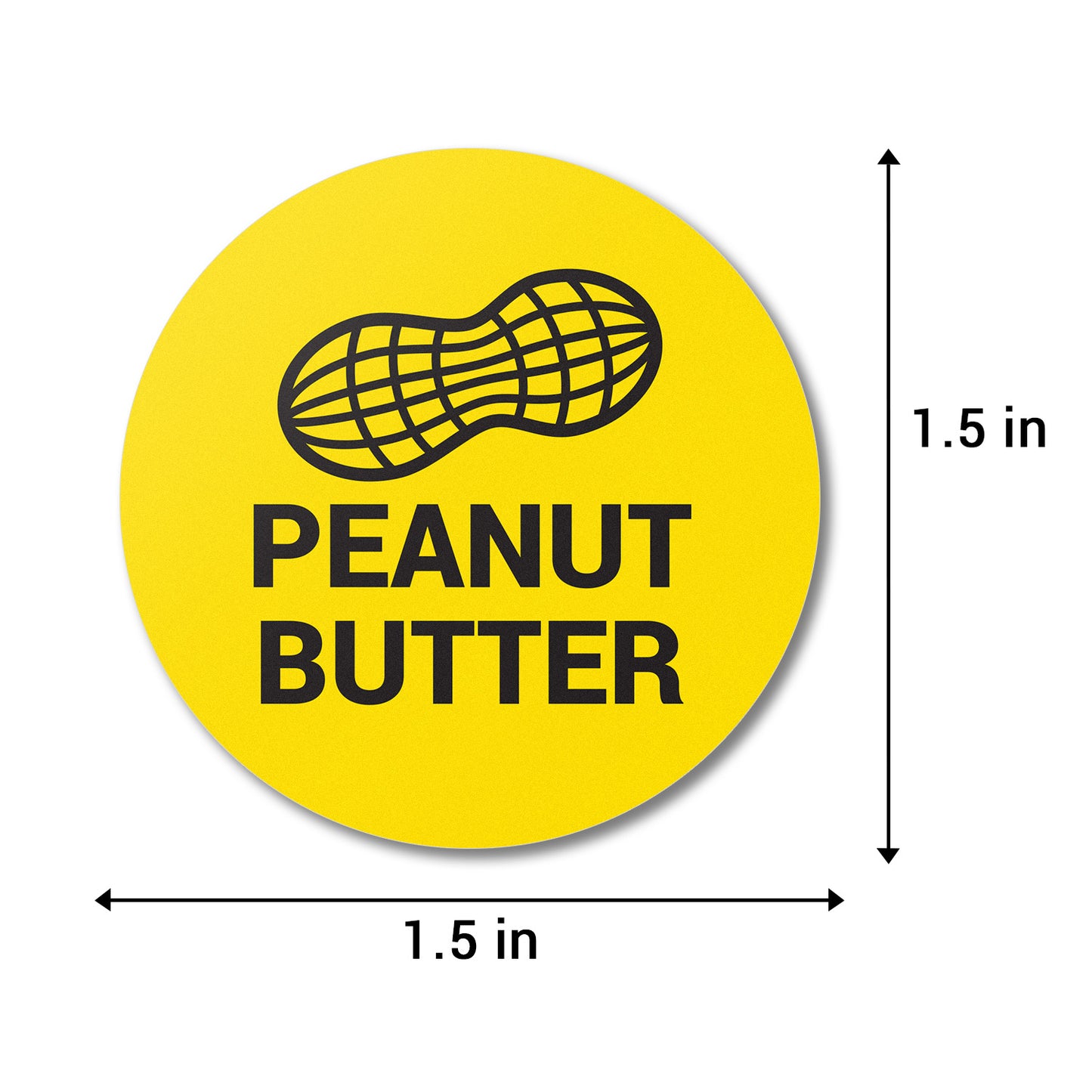 1.5 inch | Food Labeling: Peanut Butter Stickers