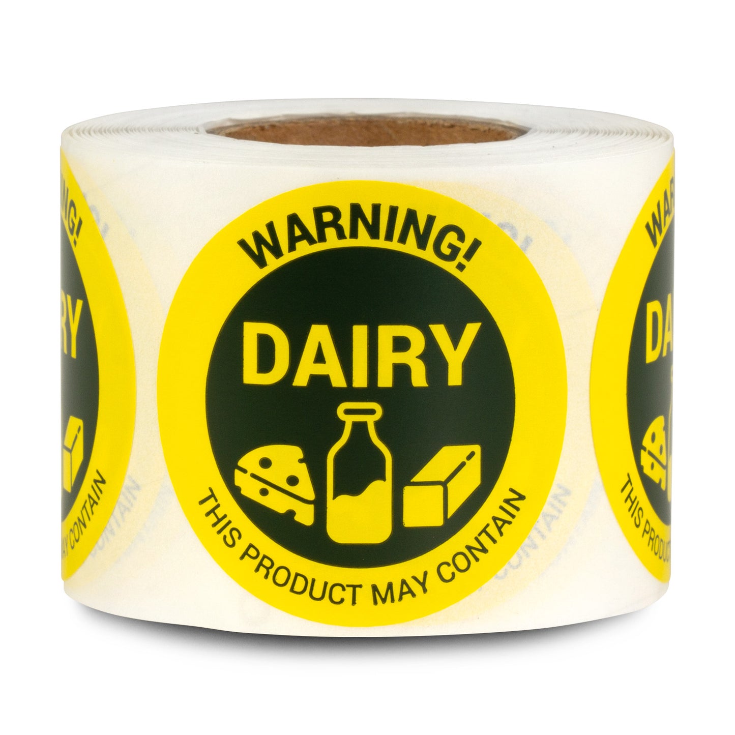 1.5 inch | Food Allergen: Warning! May Contain Dairy Stickers