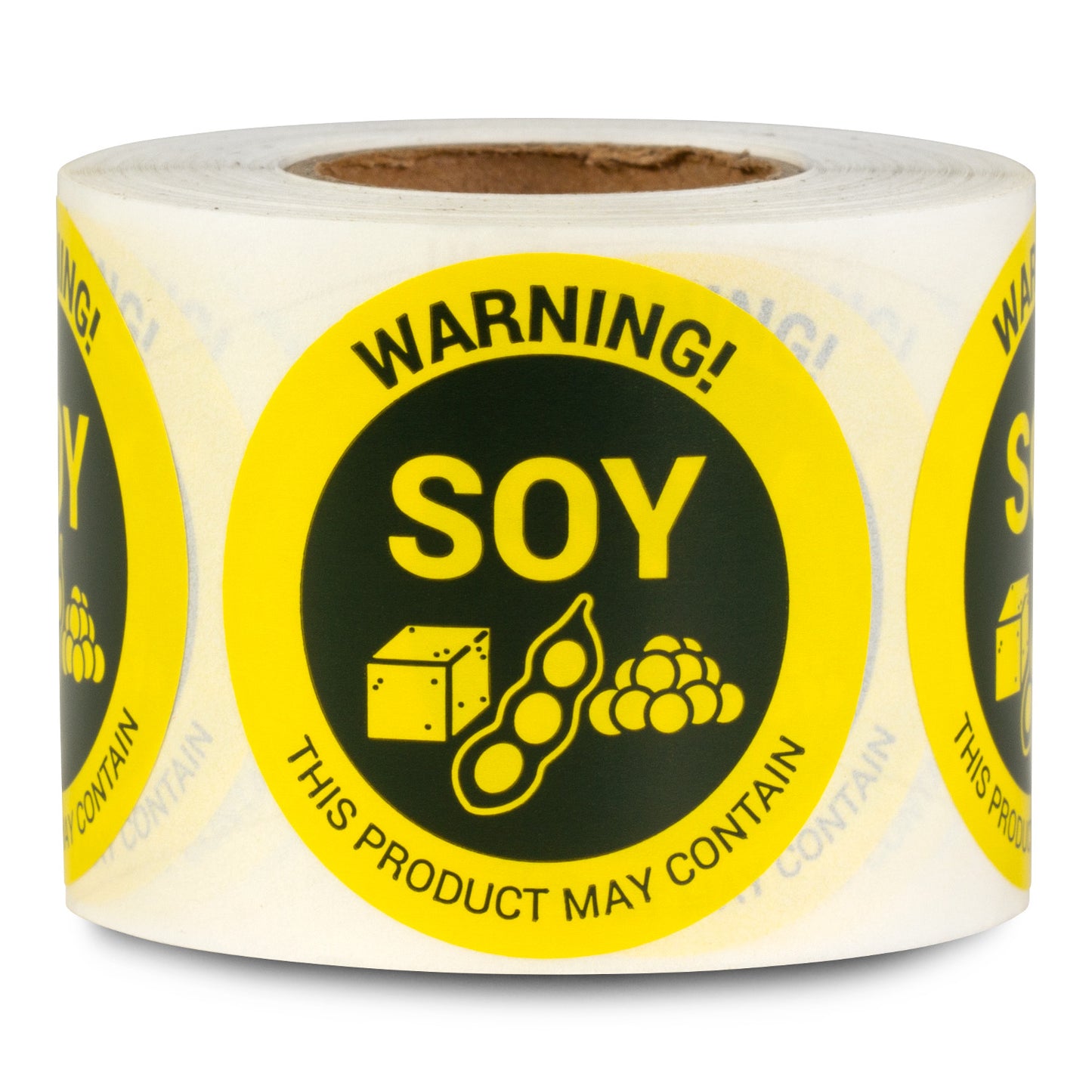 1.5 inch | Food Allergen: Warning! May Contain SOY Stickers