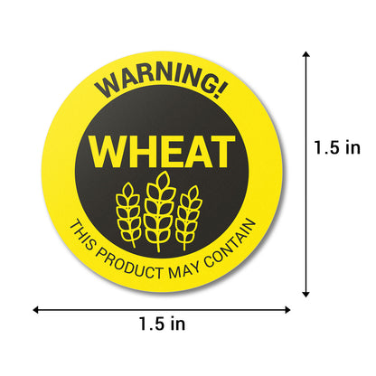 1.5 inch | Food Allergen: Warning! May Contain WHEAT Stickers