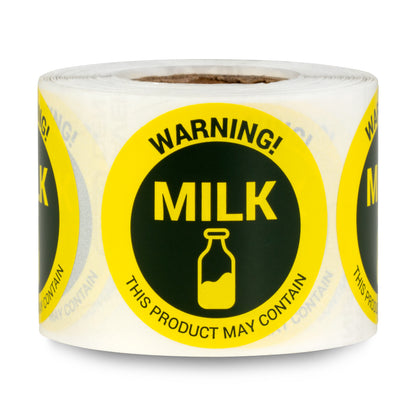 1.5 inch | Warning! May Contain MILK Stickers
