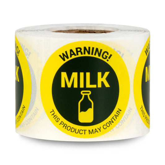 1.5 inch | Warning! May Contain MILK Stickers