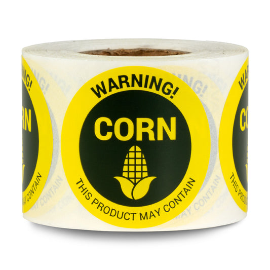 1.5 inch | Warning! May Contain CORN Stickers