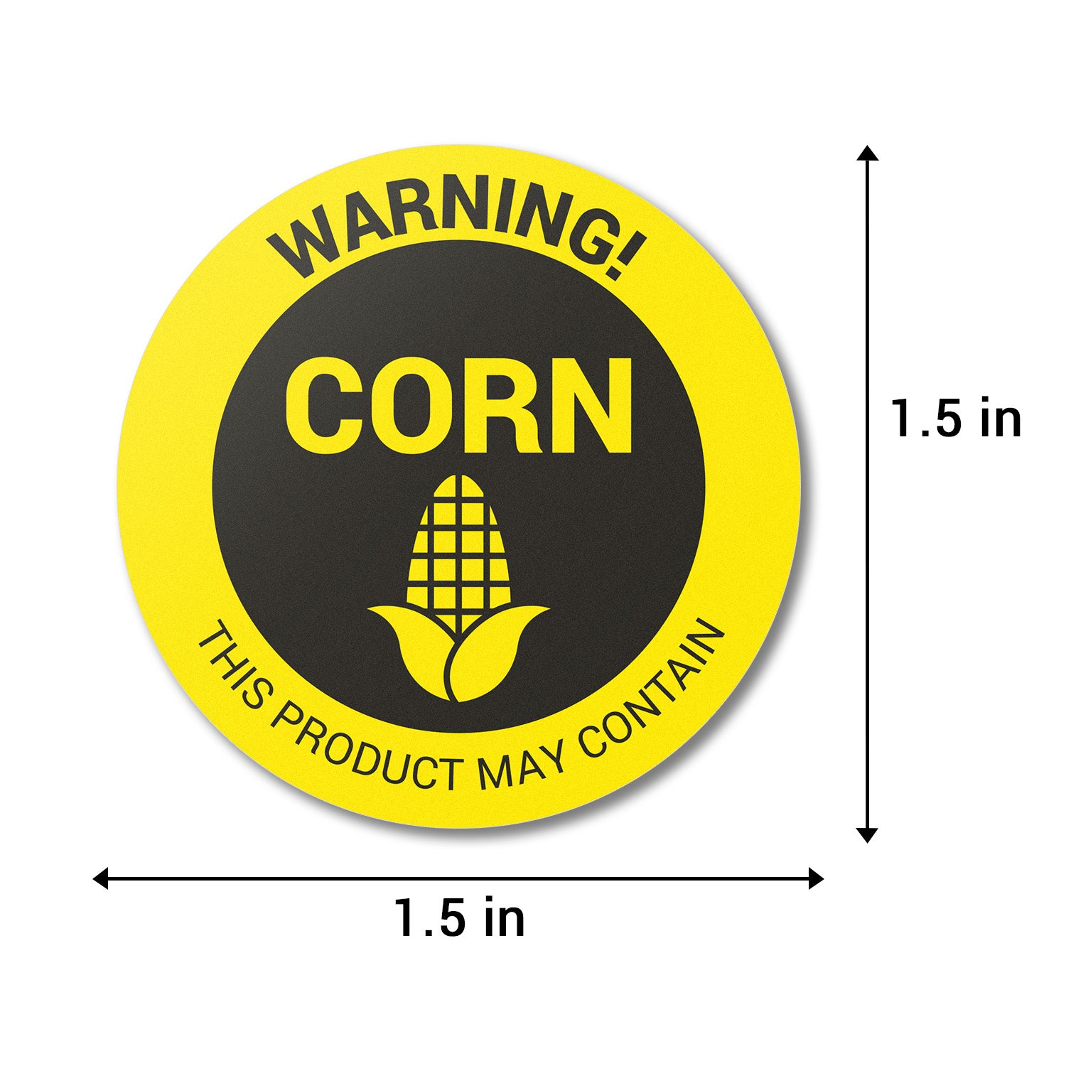1.5 inch | Warning! May Contain CORN Stickers – OfficeSmartLabels