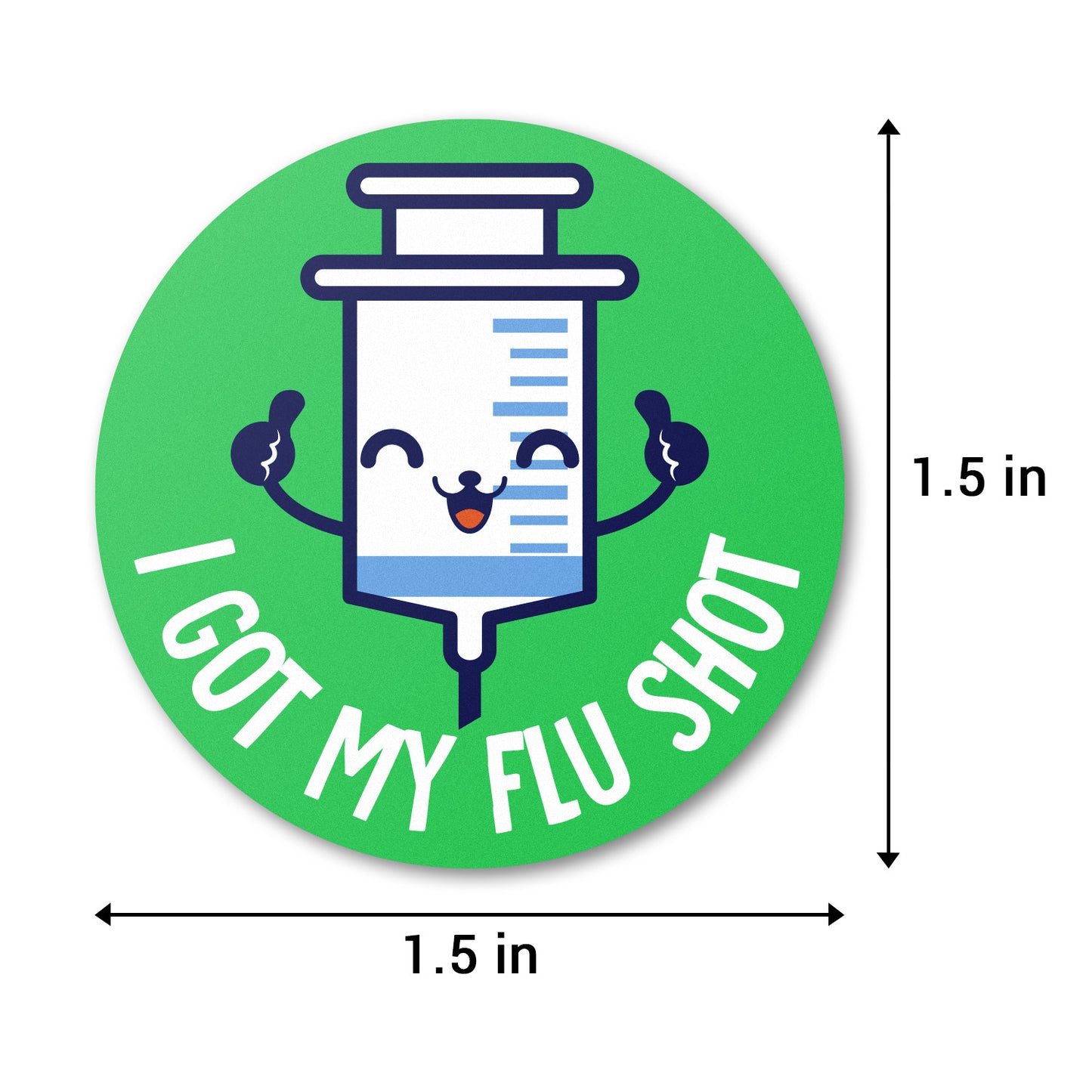 1.5 inch | I Got My Flu Shot Stickers