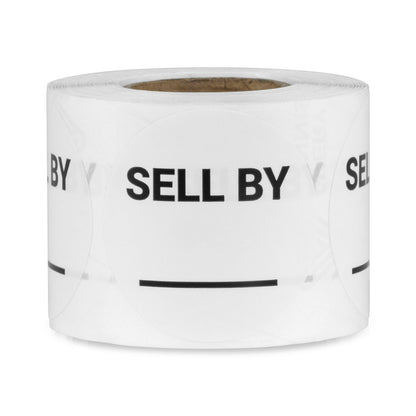 1.5 inch | SELL BY Stickers with Write-In Area for Food Storage
