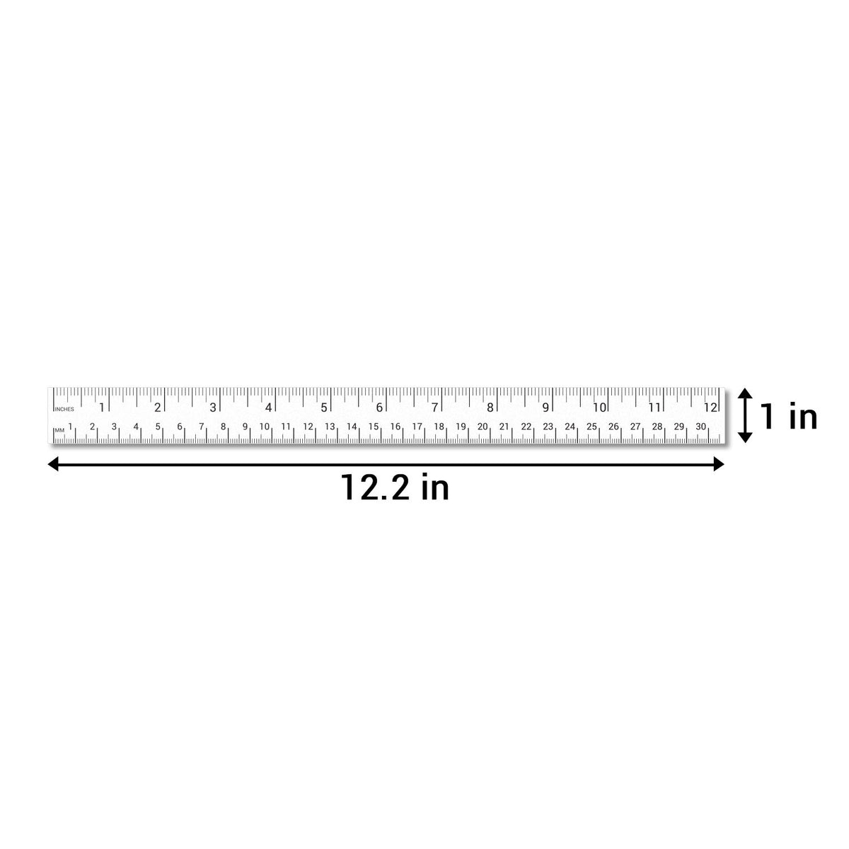 One Inch Ruler Label 12 x 1 inch | Ruler Labels / Ruler Stickers (12 inches per Sticker ...