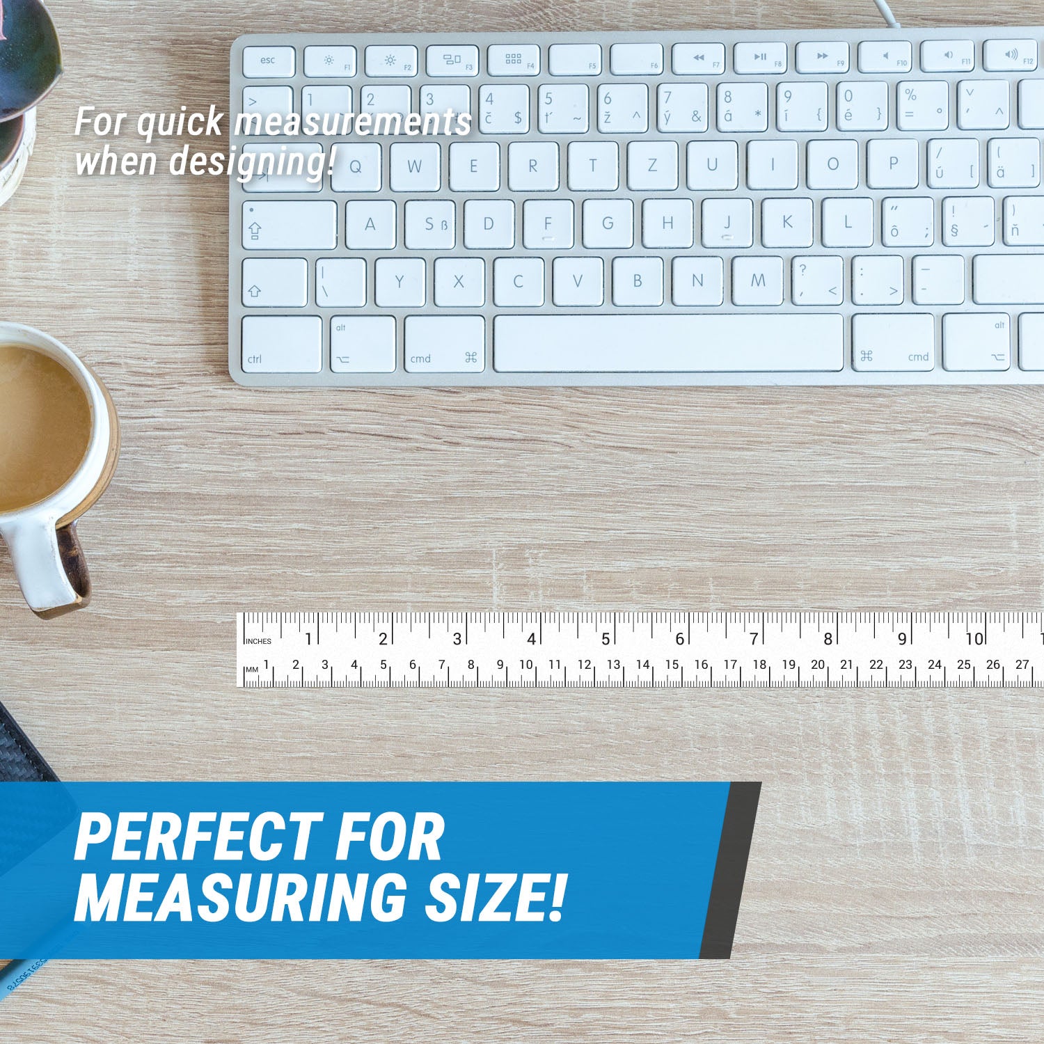 12 x 1 inch | Ruler Labels / Ruler Stickers (12 inches per Sticker ...
