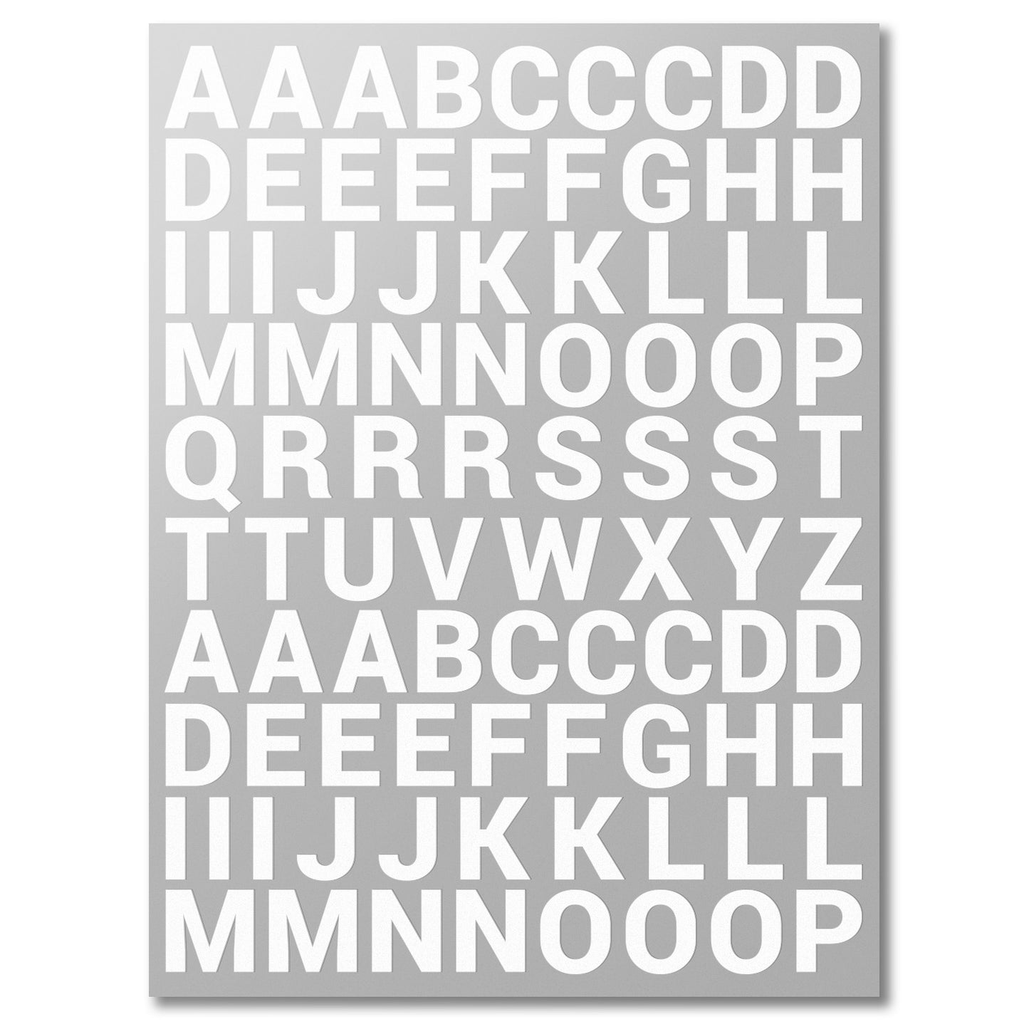 0.8 inch Tall | Alphabet Letters A to Z Stickers (50 Sets plus extras)