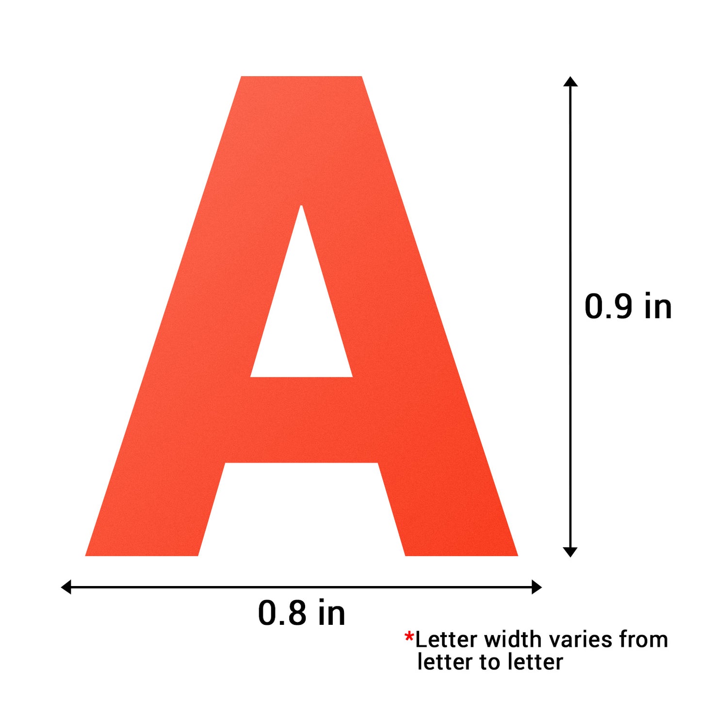 0.8 inch Tall | Alphabet Letters A to Z Stickers (50 Sets plus extras)
