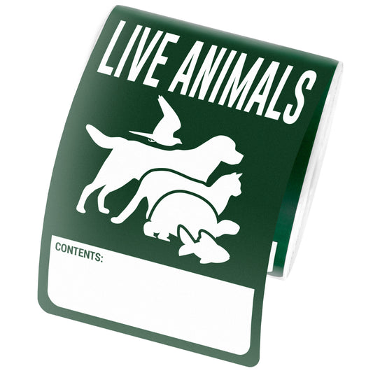 3.5 x 5 inch | Shipping & Handling: Write-in Live Animals Stickers