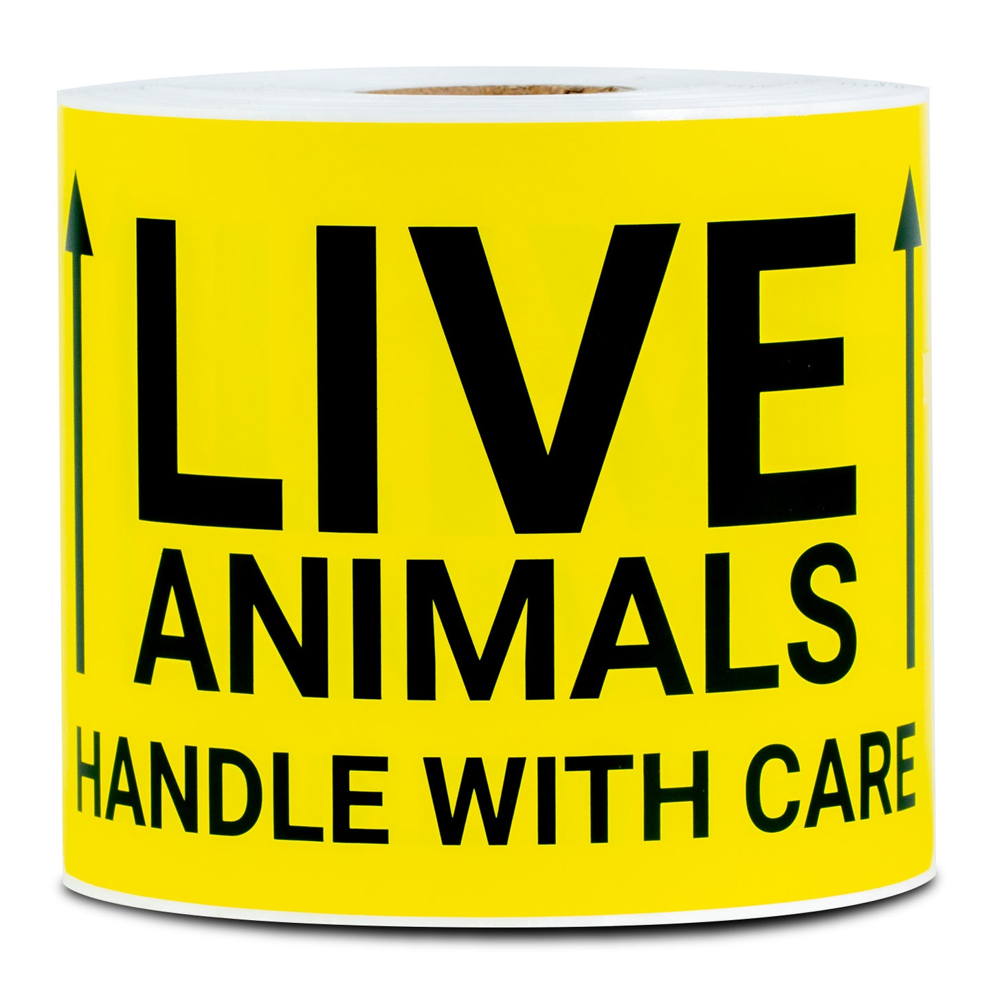 5 x 3 inch | Shipping & Handling: Handle with Care, Live Animals Stickers