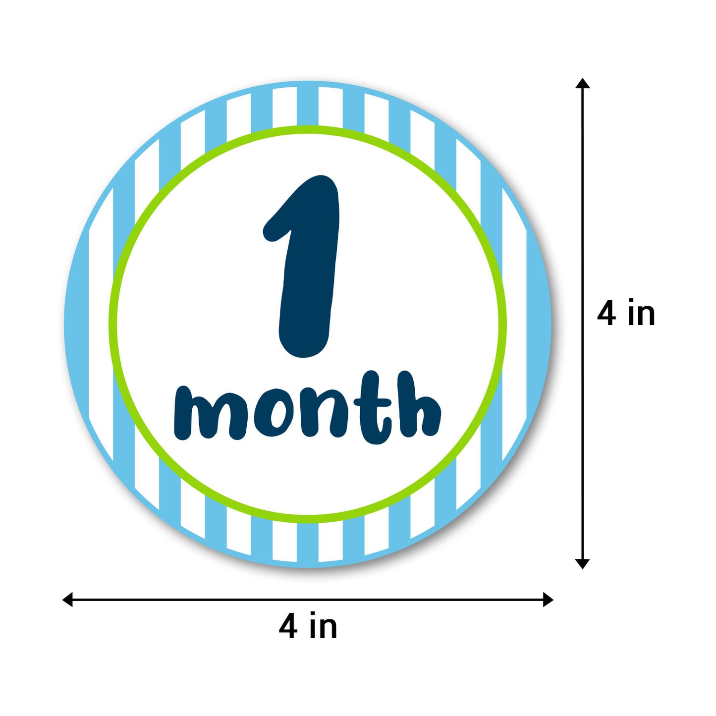 4 inch | Newborn Baby Boy Stickers Bundle (1 Month to 1 Year)