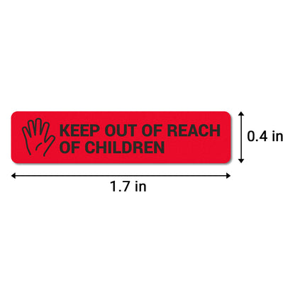 1.7 x 0.4 inch | Medical & Medications: Keep Out of Reach of Children Stickers