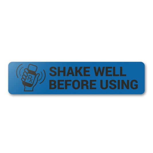 1.7 x 0.4 inch | Medical & Medications: Shake Well Before Using Stickers