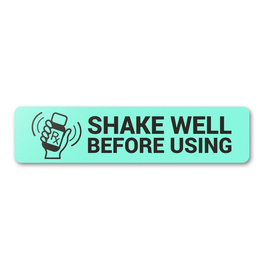 1.7 x 0.4 inch | Medical & Medications: Shake Well Before Using Stickers