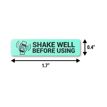 1.7 x 0.4 inch | Medical & Medications: Shake Well Before Using Stickers