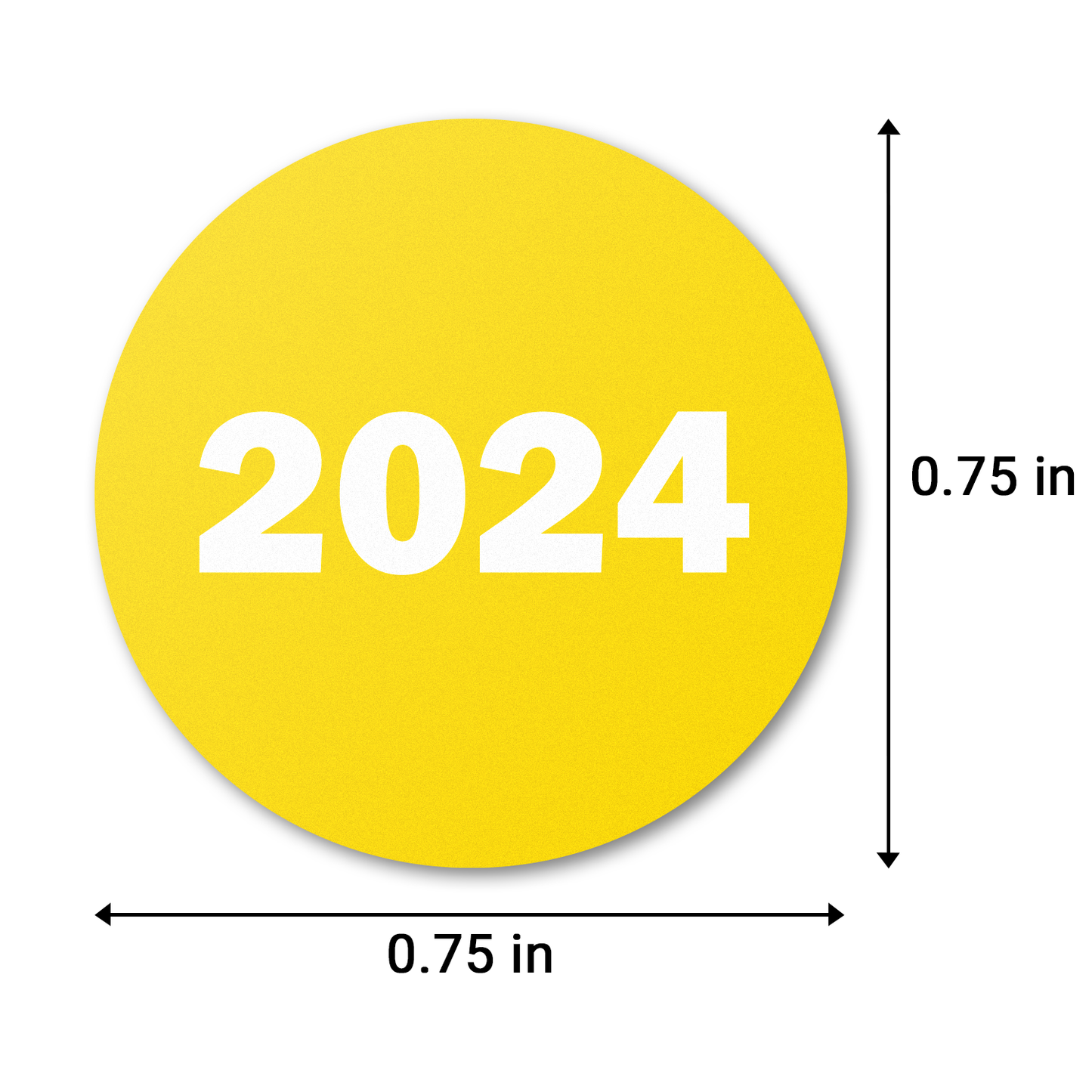 0.75 inch | Inventory: Color-Coded Year 2024 Stickers