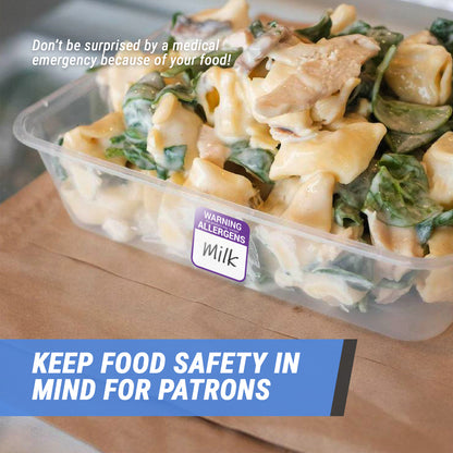 1.5 x 1.5 inch | Food Allergens: This Product May Contain the following Allergens Stickers