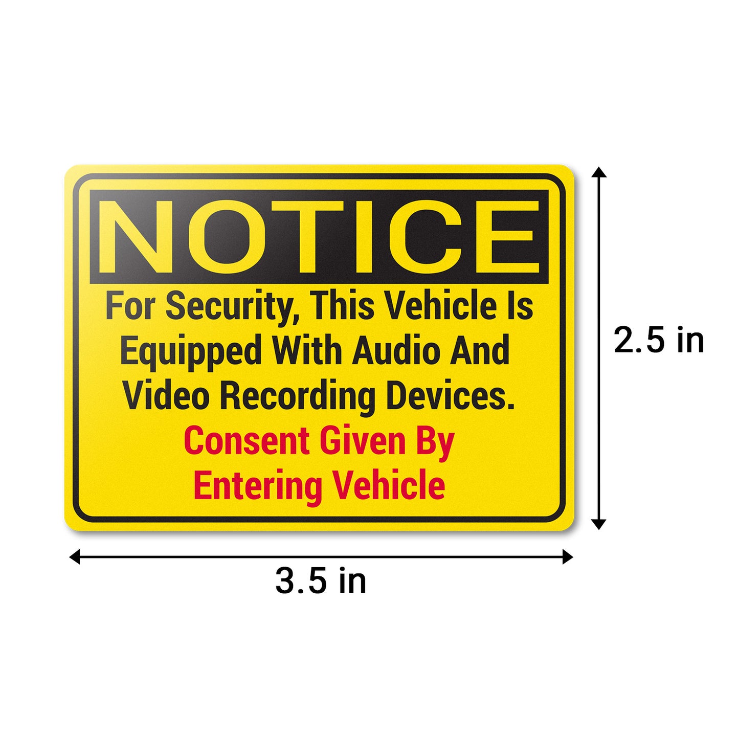 3.5 x 2.5 inch | Warning & Caution: Video Surveillance in Progress Stickers