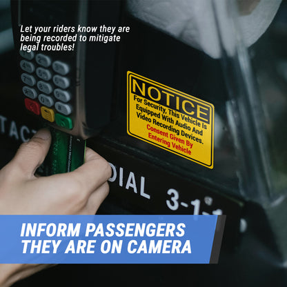 3.5 x 2.5 inch | Warning & Caution: Video Surveillance in Progress Stickers