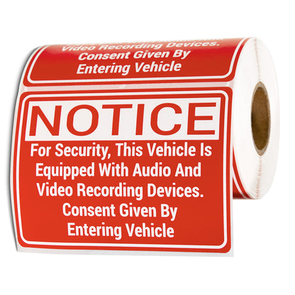 3.5 x 2.5 inch | Warning & Caution: Video Surveillance in Progress Stickers