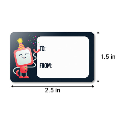 2.5 x 1.5 inch | Gift Giving: Birthday Tag Stickers / Gift Tags