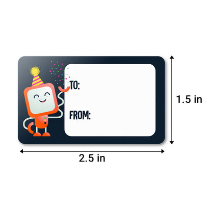 2.5 x 1.5 inch | Gift Giving: Birthday Tag Stickers / Gift Tags