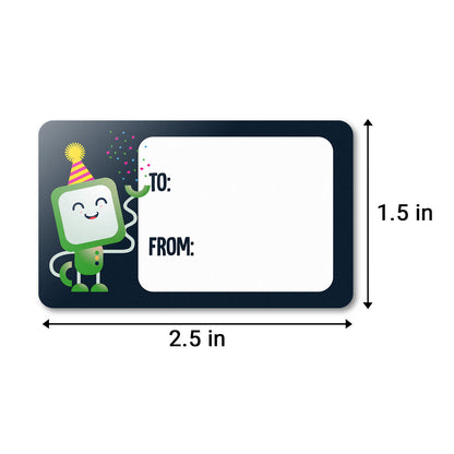 2.5 x 1.5 inch | Gift Giving: Birthday Tag Stickers / Gift Tags