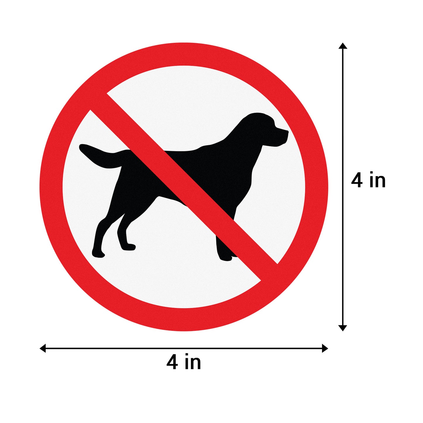 4 inch | Caution & Warning: No Dogs Allowed Stickers